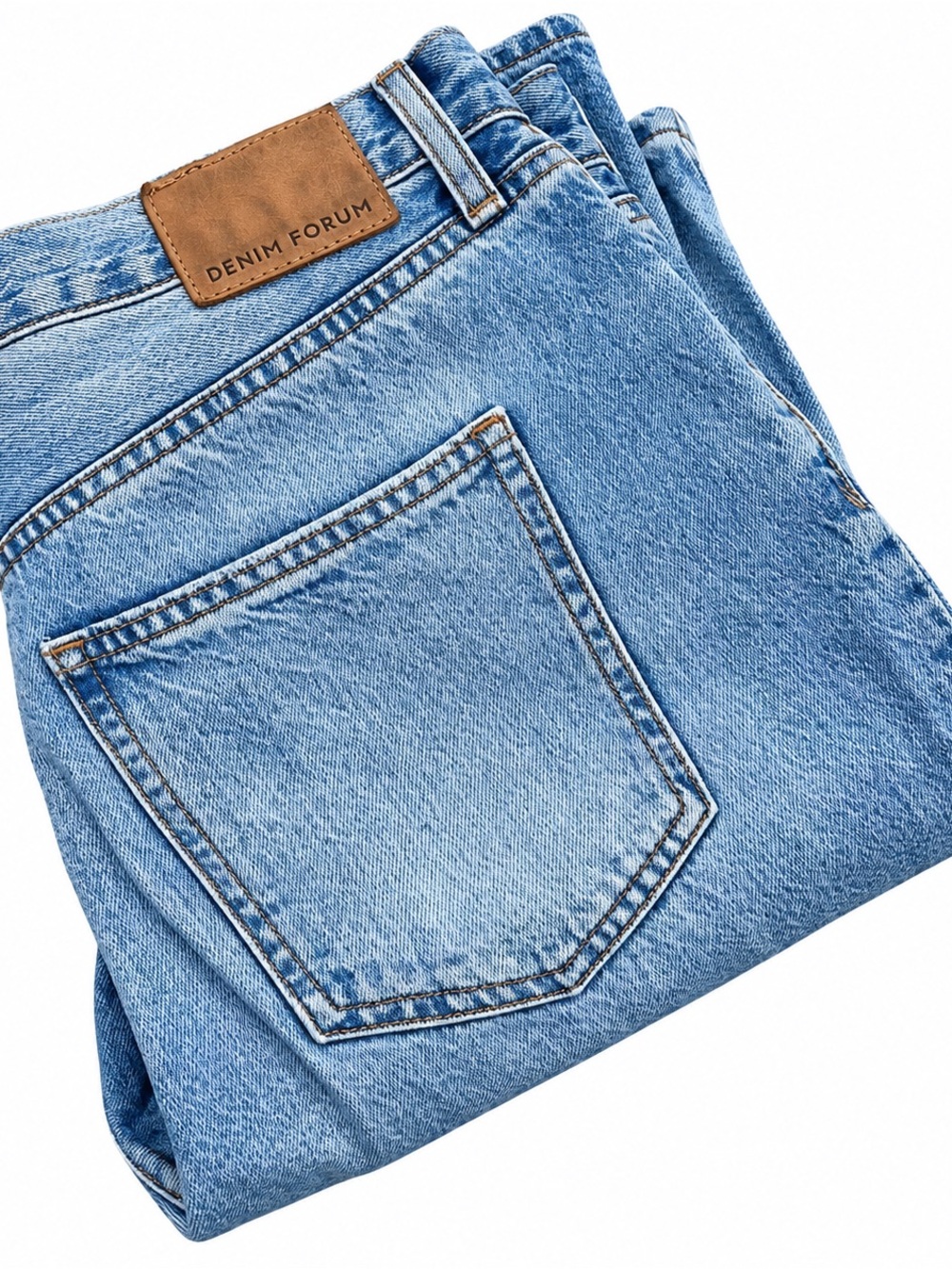 Denim Forum Light Blue Classic High-Rise Jeans
